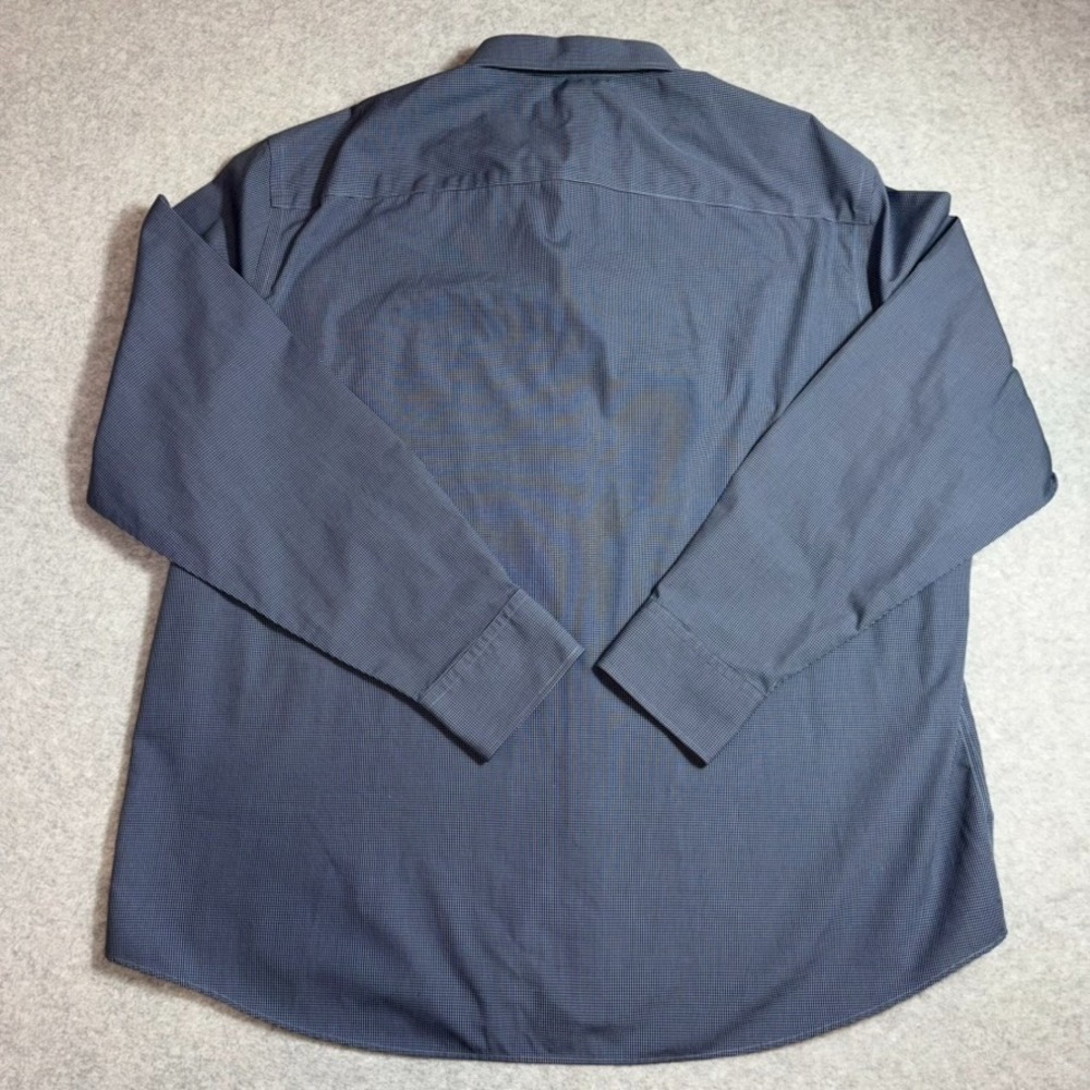UNTUCKit Dress Shirt Mens 3XL Blue Plaid Long Sleeve Marcasin 35672 - Picture 9 of 12